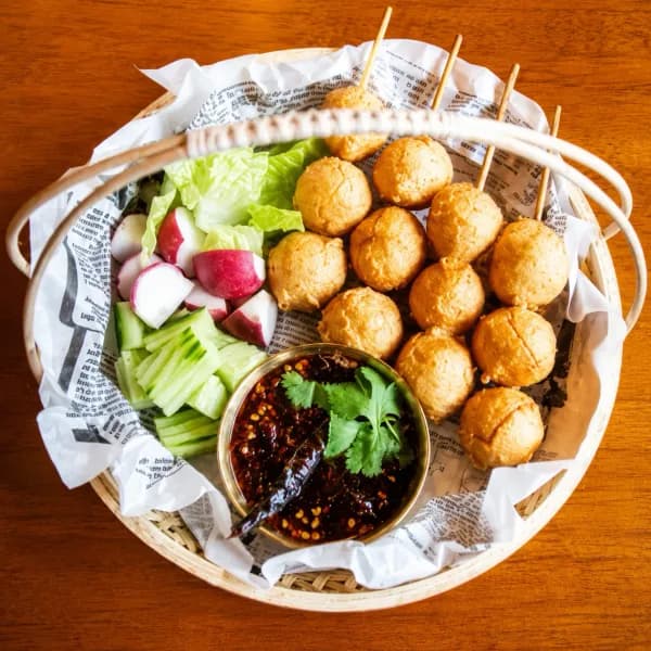 Thai Fried Fish Balls (Luk Chin Pla Ra Berd)